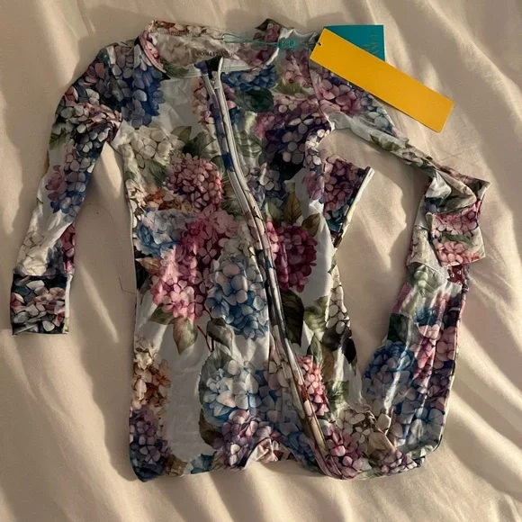 🆕 Posh Peanut Toddler Convertible Pajamas Kara Floral - Picture 7 of 7